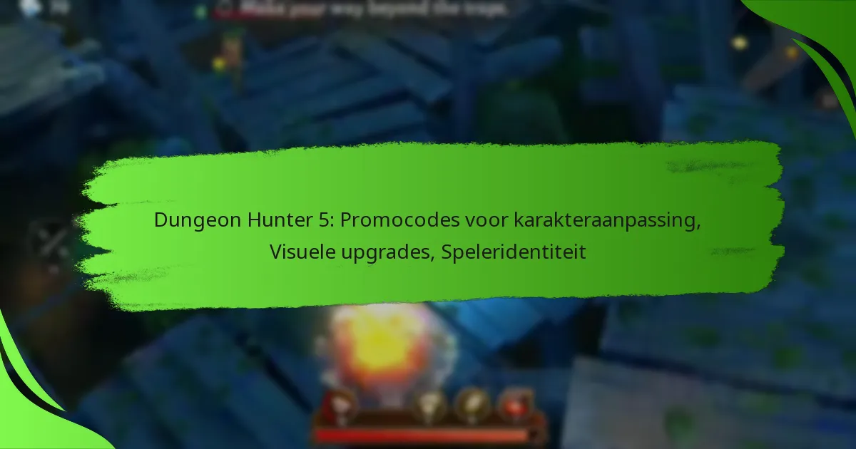Dungeon Hunter 5: Promocodes voor karakteraanpassing, Visuele upgrades, Speleridentiteit