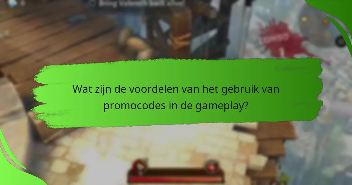 Wat zijn de voordelen van het gebruik van promocodes in de gameplay?